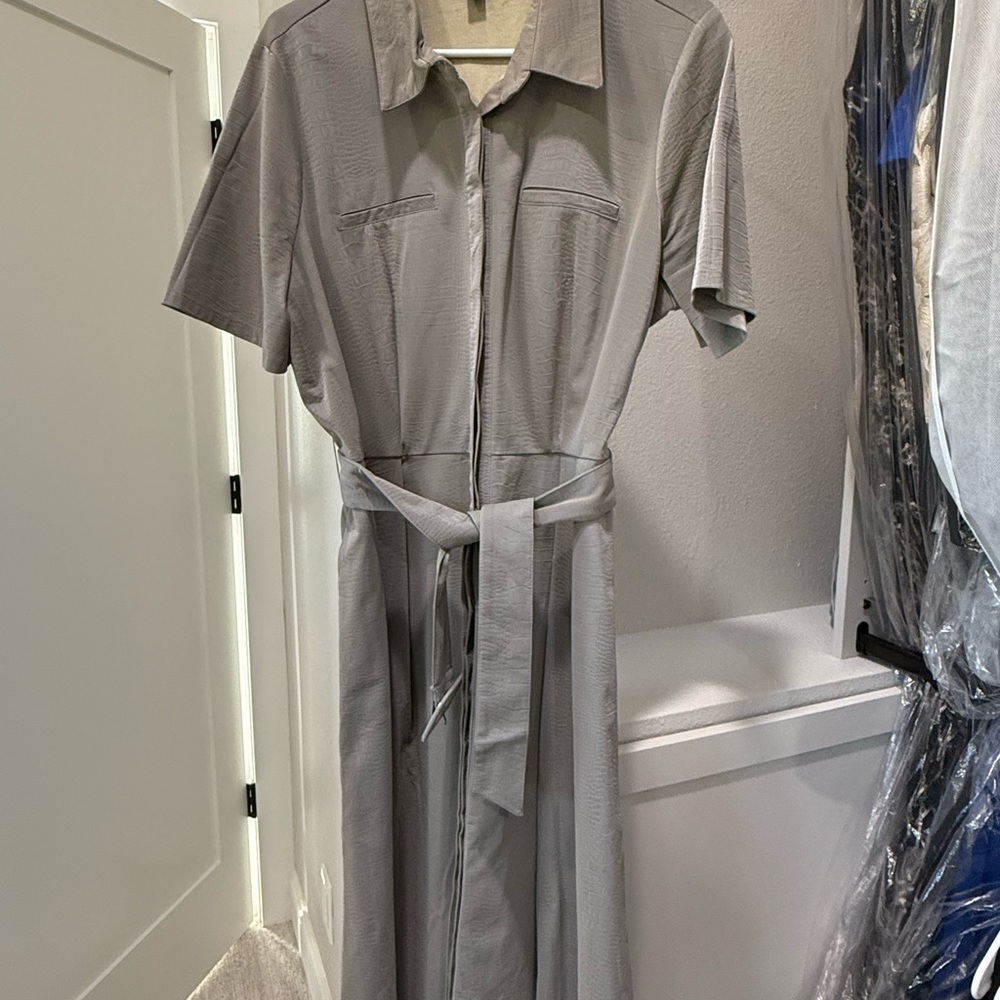 Alfani Textured Gray Croc-Pattern Jacket